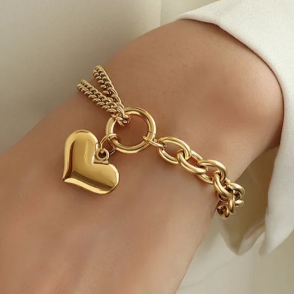Stainless Steel Heart Bracelet